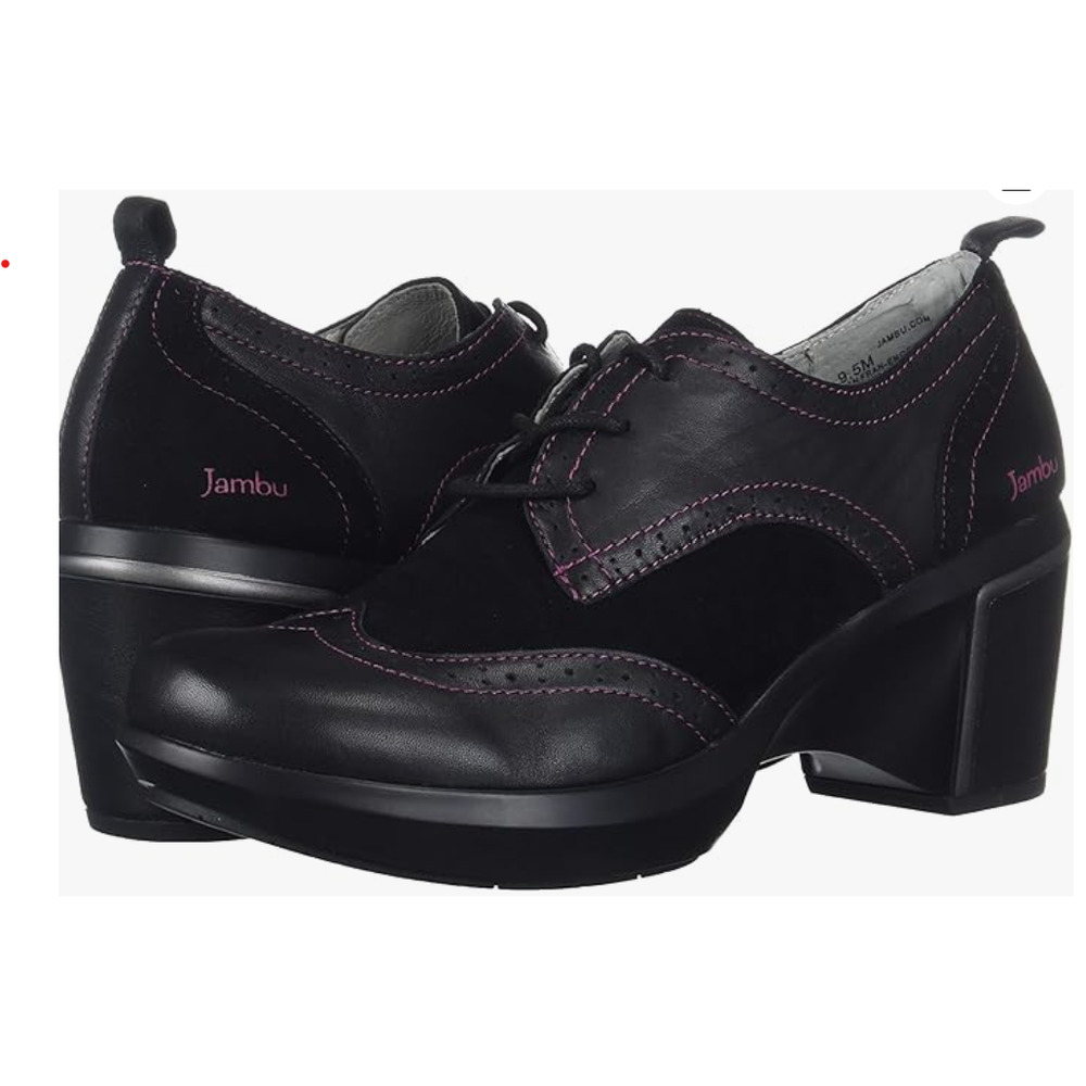 Jambu Size 8 Women's Shoes San Fran Encore Black Leather Oxford Lace Up NEW